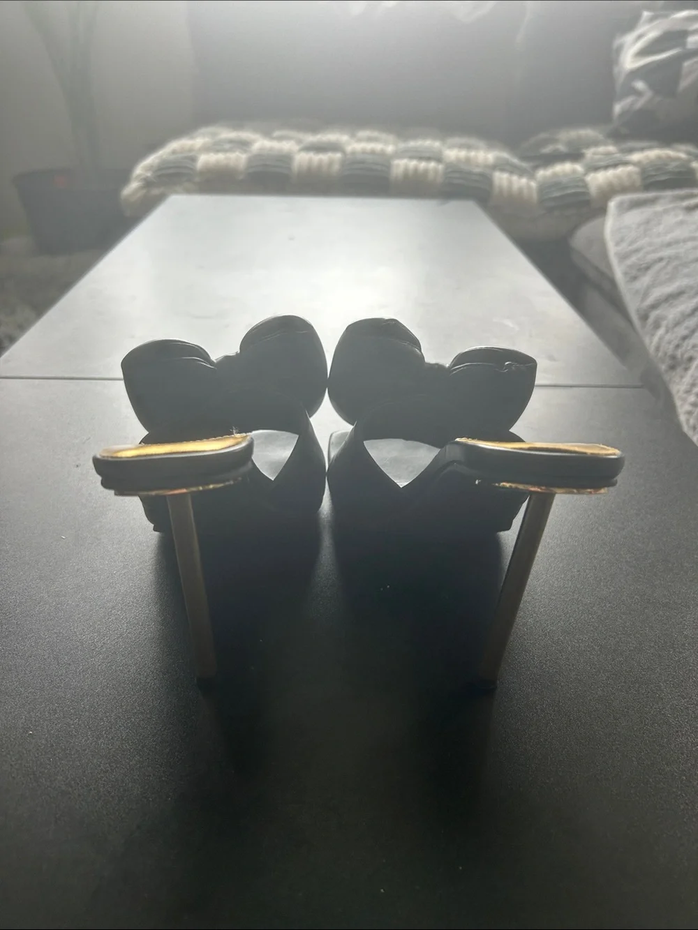 Jeffrey Campbell Black Bow Slide Mules - Picture 3 of 4